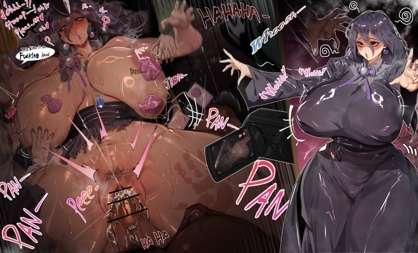 1boy 1girls anus areola ass big_areola big_ass big_breasts big_nipples big_penis big_thighs breasts butt cum cum_in_pussy cum_inside dialogue female gigantic_ass gigantic_breasts gigantic_thighs hair hex_maniac hex_maniac_(z-a) huge_areola huge_ass huge_breasts huge_nipples huge_penis huge_thighs kantan large_breasts legwear light-skinned_female male milf milk nipples npc_trainer penetration penis penis_in_pussy pokemon pokemon_legends:_z-a purple purple_eyes purple_hair pussy recording sweat sweatdrop sweating tagme text thick_thighs thighs voluptuous