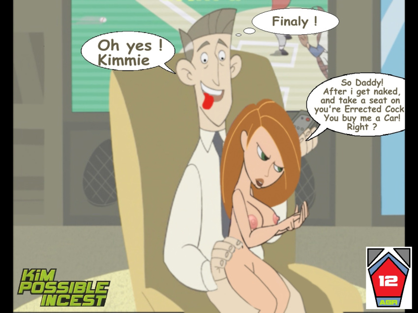 agr12 cheating_husband disney father_and_daughter female human james_timothy_possible kim_possible kimberly_ann_possible male nipples straight straight_hair tagme