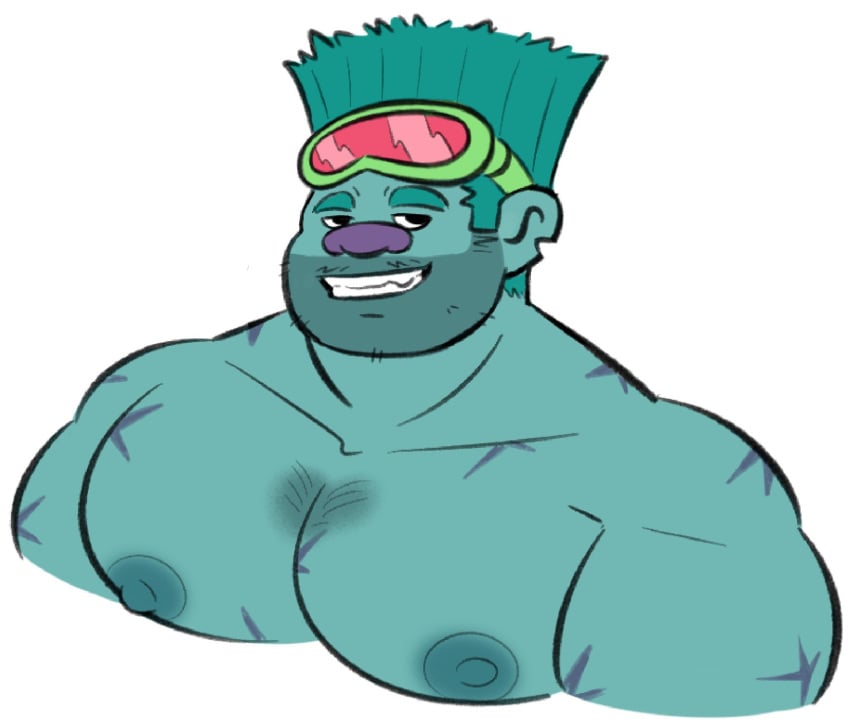 anommyself bara big_breasts breasts daddy exposed_breasts gay hair john_dory_(trolls) male seductive sex trolls trolls_band_together