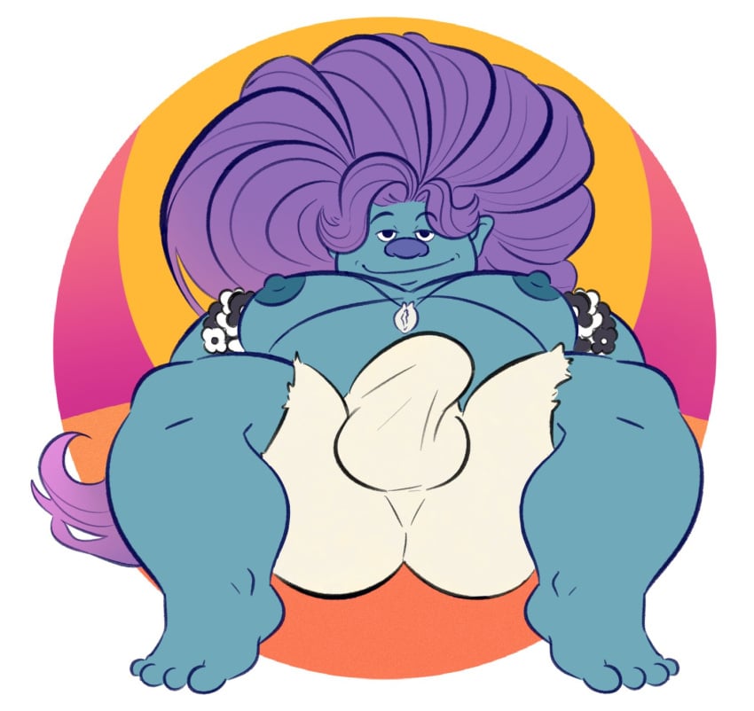 anommyself bara breasts bulge daddy dilf fat gay male seductive solo_male spruce_(trolls) trolls trolls_band_together