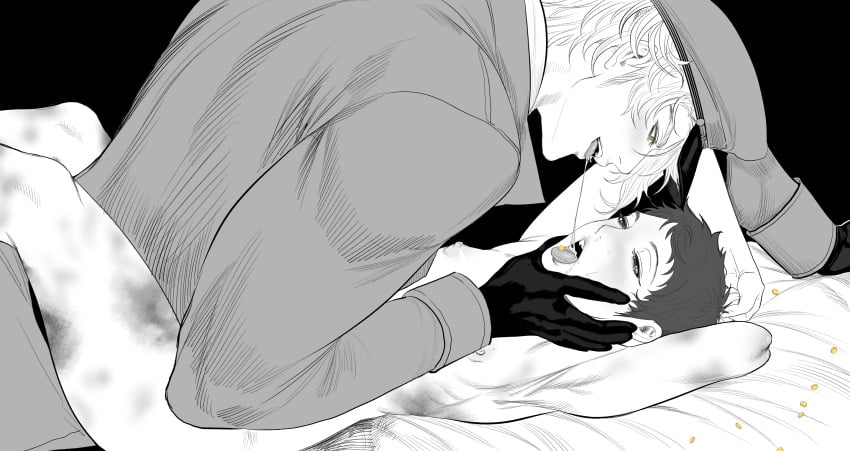 2boys dominant dominant_male domination drugs eriurias73 fear_and_hunger fear_and_hunger:_termina french_kiss gay gay_domination gay_male gay_sex implied_penetration levi_(fear_and_hunger) male maledom malesub missionary missionary_position missionary_sex pav_(fear_and_hunger) pavel_yudin rough saliva saliva_drip saliva_on_tongue saliva_string saliva_trail submission submissive submissive_male tongue_out yaoi