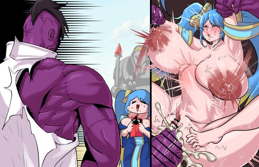 10384719 2koma before_and_after belly belly_bulge big_breasts blush breasts breasts_bigger_than_head cum cum_in_pussy cum_inside domination female forced fucked_into_submission fucked_silly grabbing instant_loss instant_loss_2koma large_breasts league_of_legends mundo_(league_of_legends) nenana nude orgasm rape rough_sex sona_buvelle squirting stray_pubic_hair strong_thrust sweat