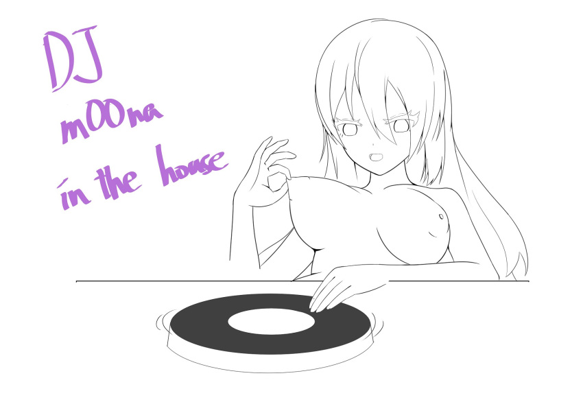 artist_name artist_signature english_text funny hand_on_nipple hololive hololive_indonesia hololive_indonesia_area_15 lurenjia meme monochrome moona_hoshinova pulling_nipples sketch text upper_body virtual_youtuber