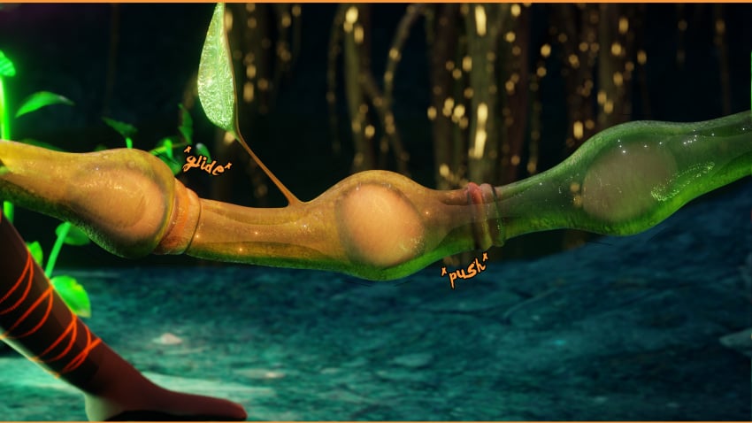 2020 3d_(artwork) animal_humanoid biggreen comic digital_media_(artwork) egg felid felid_humanoid female hi_res humanoid imminent_oviposition mammal mammal_humanoid meru_(biggreen) not_furry ovipositor penetration plant_tentacles sound_effects vaginal_penetration vaginal_penetration