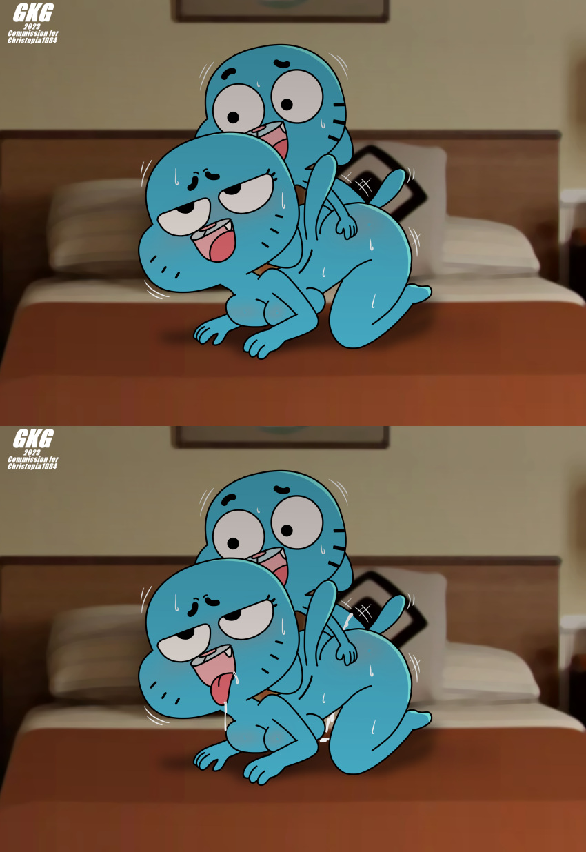 accurate_art_style cum doggy_style gkg gumball_watterson incest mother_and_son nicole_watterson the_amazing_world_of_gumball