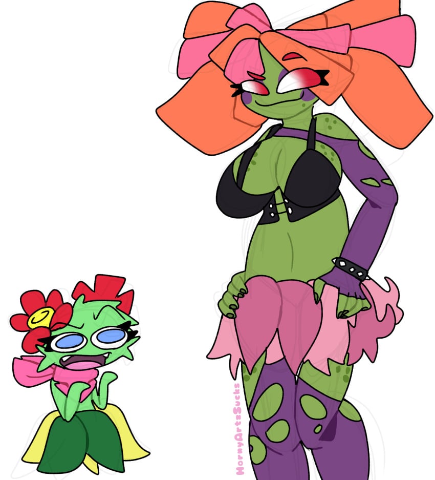 2girls bad_anatomy bellossom cute cute_background_character hornyartzsucks plantie pokémon_(species) pokemon pokemon_(species) verlia_(runningdlog)