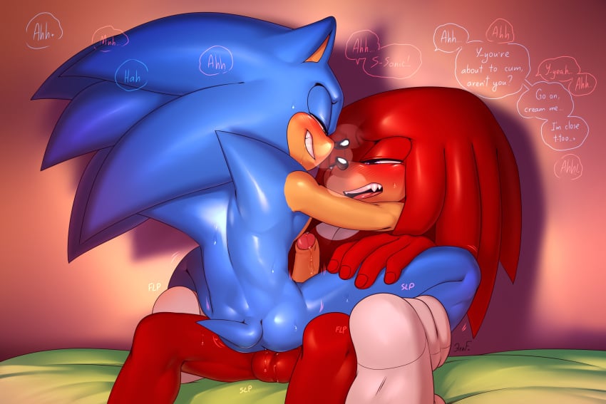 2023 3:2 anal anal_sex anthro anthro_on_anthro anthro_penetrated anthro_penetrating anthro_penetrating_anthro black_nose black_pupils blue_body blue_fur blush bodily_fluids breath clenched_teeth clothing dialogue dirty_talk duo echidna english_text eulipotyphlan fangs footwear from_front_position fur gay genital_fluids genitals glans grin heart hedgehog hi_res inside knuckles_the_echidna krazyelf leg_grab looking_down male male/male male_on_bottom male_on_top male_only male_penetrated male_penetrating male_penetrating_male mammal markings mastery_position moan monotreme motion_lines on_bottom on_top onomatopoeia open_mouth penetration penis pink_glans power_bottom precum pupils red_body red_fingernails red_fur sega sex sharp_teeth smile socks sonic_(series) sonic_the_hedgehog sonic_the_hedgehog_(series) sound_effects speech_bubble tan_inner_ear tan_penis teeth text thigh_grab white_body white_clothing white_footwear white_fur white_markings white_socks