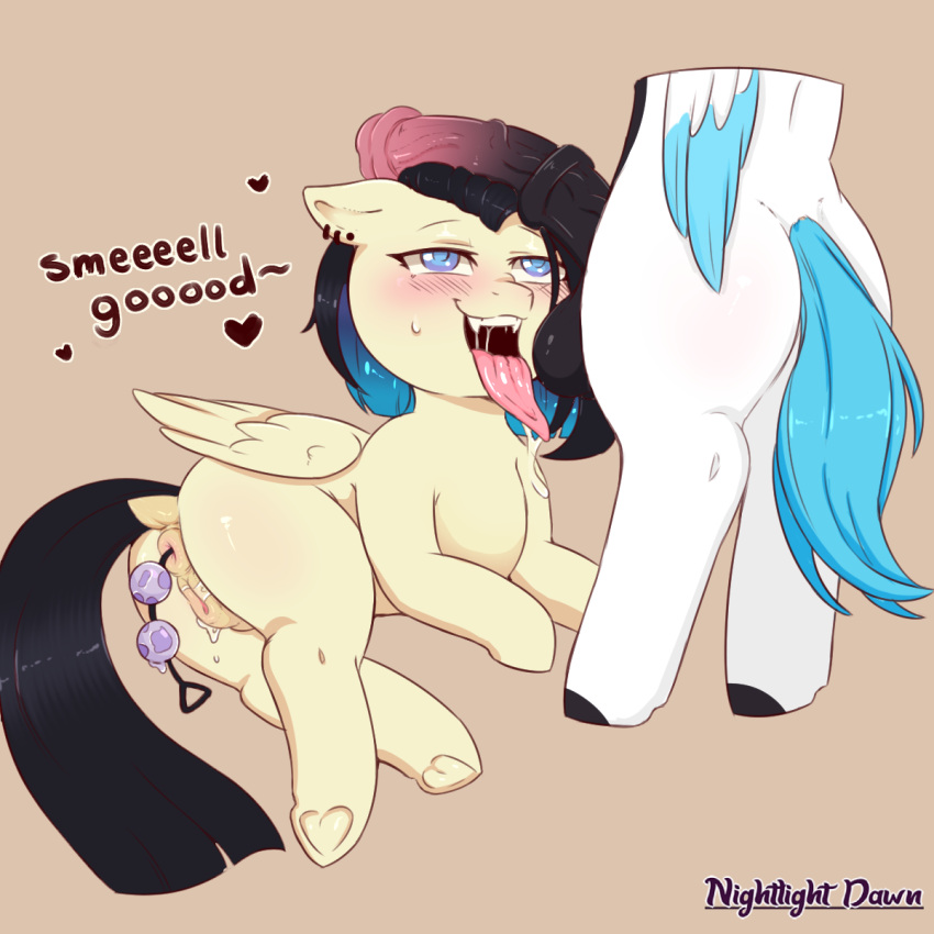 1:1 ahe_gao anal anal_beads anal_sex anatomically_correct anus ass balls duo equid equine female genitals hasbro hi_res horse looking_pleasured male male/female mammal my_little_pony nightlight_dawn nude open_mouth ophion pegasus penetration penis pony sex_toy tongue tongue_out wings