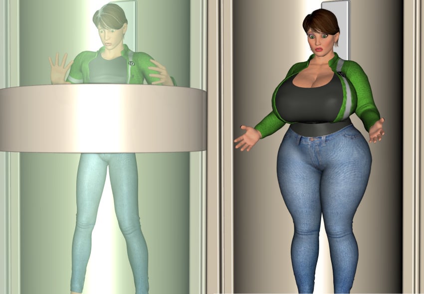 1girls 3d ass_bigger_than_body ass_bigger_than_breasts ass_bigger_than_head ass_expansion ben_10 ben_10_alien_force ben_10_ultimate_alien ben_tennyson big_ass big_breasts big_butt breast_expansion breasts_bigger_than_body breasts_bigger_than_head breasts_bigger_than_torso brown_hair female female_ben female_only hourglass_expansion hourglass_figure huge_ass huge_breasts hyper_ass hyper_breasts inflation milf mtf_transformation nipple_bulge nipples_visible_through_clothing rule_63 saturnxart solo tagme