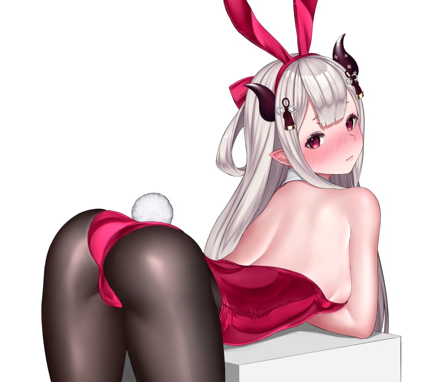 blush breasts bunny_ears bunnysuit girl karasu_(jjwh2832) naraka_(nijisanji) nijisanji virtual_youtuber