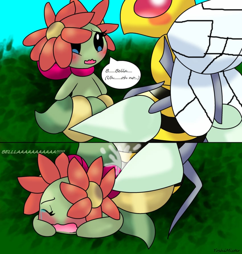 bee beedrill bellossom crying doggy_style dominant_feral plantie pokémon_(species) pokemon rape tears yoshimister