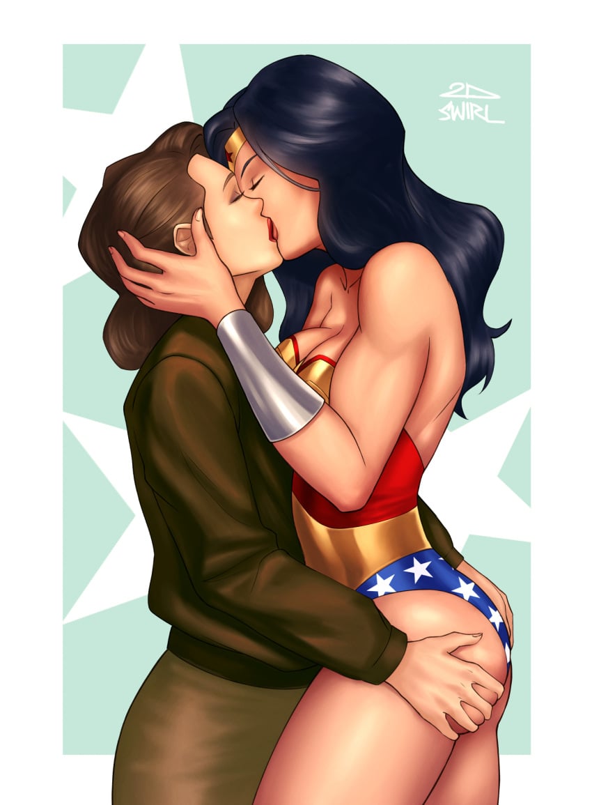 2dnsfw 2dswirl 2girls amazon apasionated_kiss ass ass_grab big_ass big_breasts black_hair breasts brown_hair captain_america:_the_first_avenger captain_america_(series) cheeks crossover curvy curvy_female dat_ass dc dc_comics diana_prince duo fat_ass fat_cheeks female female/female female_focus female_only grabbing grabbing_ass grabbing_butt grabbing_cheek groping groping_ass kissing lesbian lesbian_kiss lesbians light-skinned_female light_skin marvel marvel_cinematic_universe marvel_comics passionate passionate_kiss peggy_carter squeezing squeezing_ass squeezing_butt squeezing_cheeks straight_hair superheroine tiara voluptuous voluptuous_female wedgie wide_hips wonder_woman wonder_woman_(series) yuri