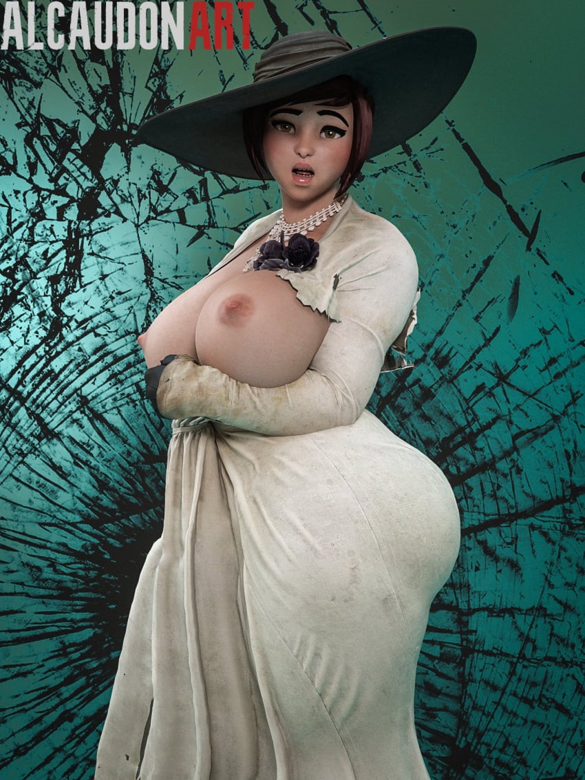 1girls 3d 3d_(artwork) alcaudonart alcina_dimitrescu_(cosplay) artist_name asian asian_female bared_breasts big_breasts black_rose blizzard_entertainment breasts breasts_out brown_hair chubby chubby_female cleavage clothed clothed_female clothes clothing cosplay crossover crossover_cosplay curvy curvy_body curvy_female curvy_figure curvy_hips dress exposed_breasts female female_only fully_clothed hi_res highres hips large_breasts looking_at_viewer mei_(overwatch) mei_ling_zhou necklace nipples overwatch overwatch_2 resident_evil resident_evil_8:_village revealing_clothes solo thick thick_ass thick_hips thick_legs thick_lips thick_thighs three-quarter_portrait twitter voluptuous white_clothing wide_hips