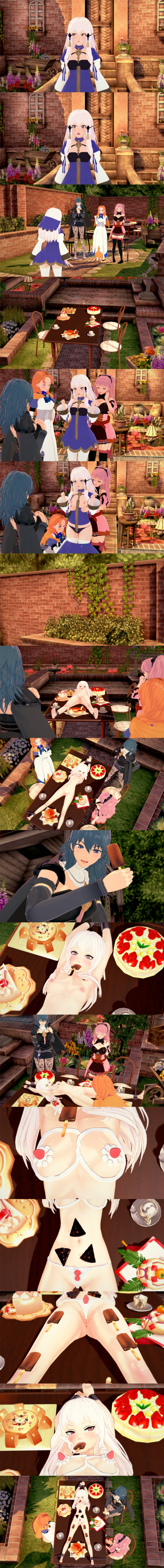 3d 4girls acceptance accepting angry annette_fantine_dominic anus arms_above_head betrayal birthday birthday_cake birthday_gift birthday_party birthday_suit blue_eyes blue_hair bondage bound bound_to_table bound_wrists byleth_(fire_emblem) byleth_(fire_emblem)_(female) cake chained_ankles chained_to_table chains chantilly chocolate_cake close-up clothed_female_nude_female completely_nude dessert dotted_thong embarrassed embarrassed_nude_female enf erect_clitoris erected_nipples exhibitionism female female_only femsub fire_emblem fire_emblem:_three_houses food food_play from_below from_side full_body full_frontal full_frontal_nudity fully_nude happy_birthday hilda_valentine_goneril human humiliation ice_cream innie_pussy koikatsu lysithea_von_ordelia multiple_girls naked_female navel nintendo nipples nude nude_female nyotaimori observing only_one_naked orange_hair out_of_frame outdoor_nudity outdoors outside pantsed pink_eyes pink_hair polka_dot_panties pussy secretly_loves_it sequence sequential sequential_art sexually_suggestive sexy_armpits shackles shaved_pussy skirt_down skirt_pull skirt_removed small_breasts spread_legs stripped stripped_down stripped_naked surprised surprised_look tied_down tied_to_table vagina white_hair white_pantyhose yumi_(artist)