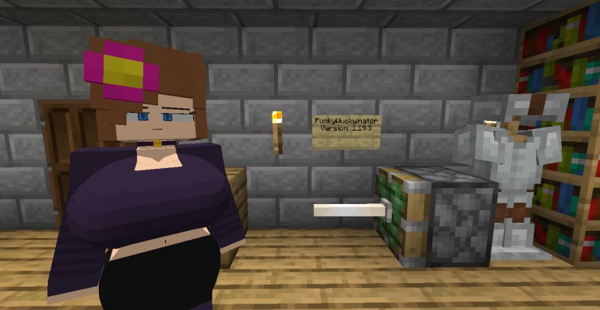 1girls 3d :3 big_breasts big_hips blue_eyes brown_hair choker cleavage female flower_in_hair horny_female human_female humanoid innuendo jenny_belle_(slipperyt) light-skinned_female light_skin looking_at_viewer mine-imator minecraft mojang outside pale-skinned_female pale_skin schnurritv sex_mod tagme