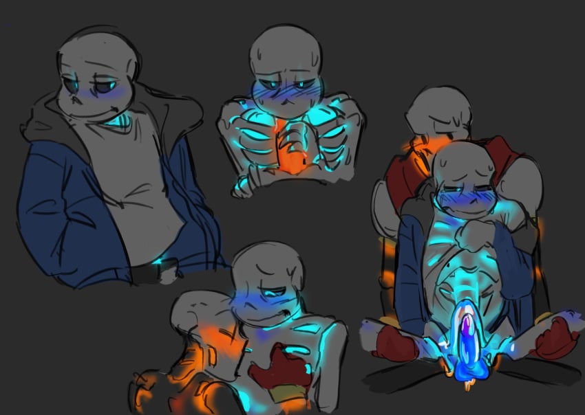 2022 2boys animated_skeleton bigger_male blowjob blue_blush blue_eyes blue_hoodie blue_jacket blue_penis blue_sans_penis blue_sans_tongue blush brother_penetrating_brother brothers carne_392f carrying carrying_partner clothed dark_background ectopenis ectoplasm fellatio gay glowing grabbing_legs hooded_jacket hoodie incest jacket larger_male larger_penetrating larger_penetrating_smaller male male/male male_only male_penetrated male_penetrating male_penetrating_male meta_request monster orange_blush orange_penis papyrus sans sans_glowing_eye shirt_lift shirt_up simple_background sitting skeleton smaller_male smaller_penetrated undead undertale undertale_(series) yaoi