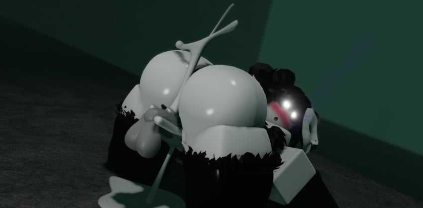 1boy 1girls 3d back_view blush cave cum cum_drip cum_in_pussy cum_inside dark deep_owl_(deepwoken) deepwoken disembodied_penis doggy_style glowing_eyes moosty roblox roblox_game robloxian self_upload tagme