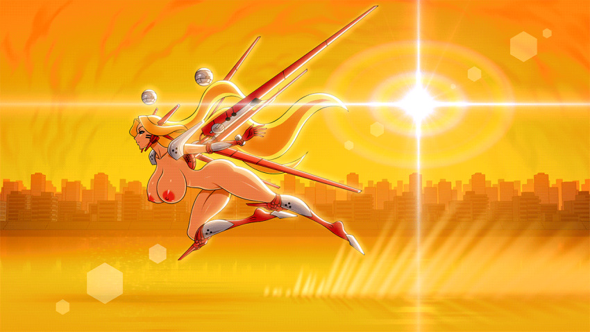 1280x720 16:9 1girls 720p akiranime animated areolae armwear big_breasts blonde_hair bouncing_breasts breasts bridge building_background buildings city city_background cityscape clavicle collarbone elbow_gloves erect_nipples face_markings female floating_object flying footwear full_body hexagonal_pattern hi_res high_resolution highres honeycomb_(pattern) hourglass_figure huge_areolae huge_breasts jiggling_breasts legwear lens_flare light_rays long_gloves long_hair mechanical_wings naked_female no_bra no_panties nude_female original outside panties pasties perky_breasts red_bikini_bottom red_clothing red_gloves red_legwear red_panties shaking_breasts shoulder_pads side_view sideboob solo solo_female speeding sun sun_halo sunlight sunset swinging_breasts tall_female thigh_boots thrusters toned toned_female topless unconvincing_armor very_long_hair wallpaper water wings yellow_background yellow_theme