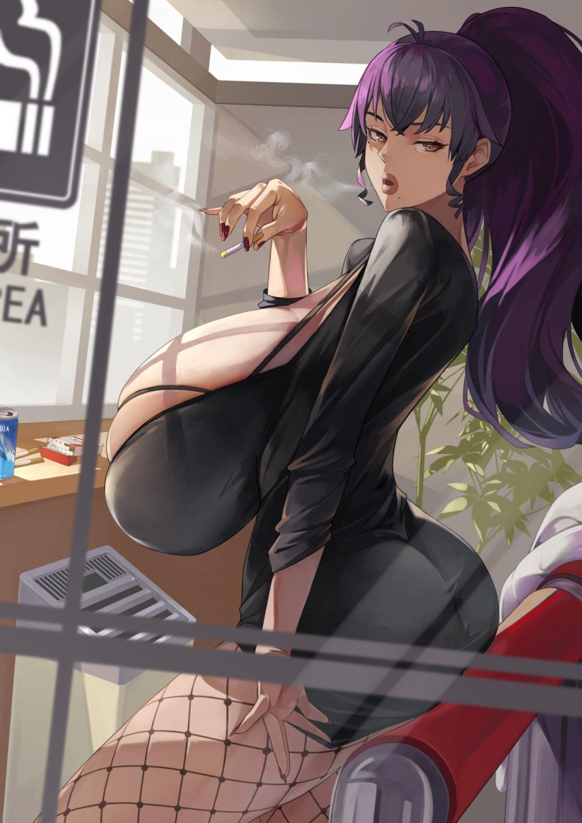 1girls agu bakunyuu big_breasts breasts bursting_breasts clothing female female_only fully_clothed gekijou_no_libido gigantic_breasts huge_breasts looking_at_viewer mature_female mole motoko_maya original original_character overflowing_breasts skindentation solo solo_female standing voluptuous