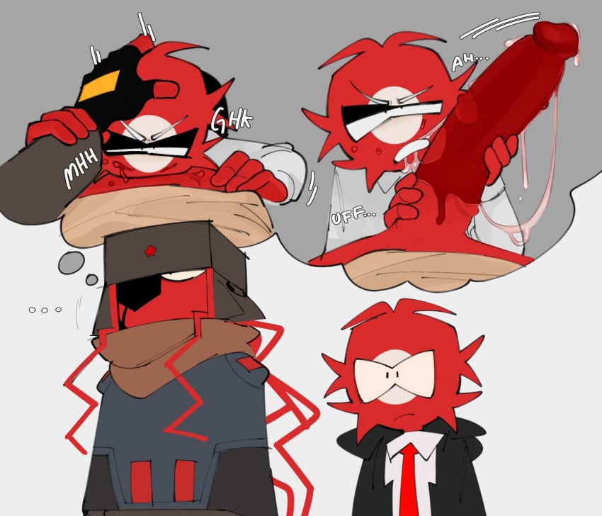 2boys ailewzol ambiguous_consent countryhumans cum cum_in_mouth gay hands_behind_head long_penis male male/male male_only nazi_germany_(countryhumans) soviet_union_(countryhumans) stickman sucking_penis thought_bubble throat_fuck throbbing_penis veiny_penis