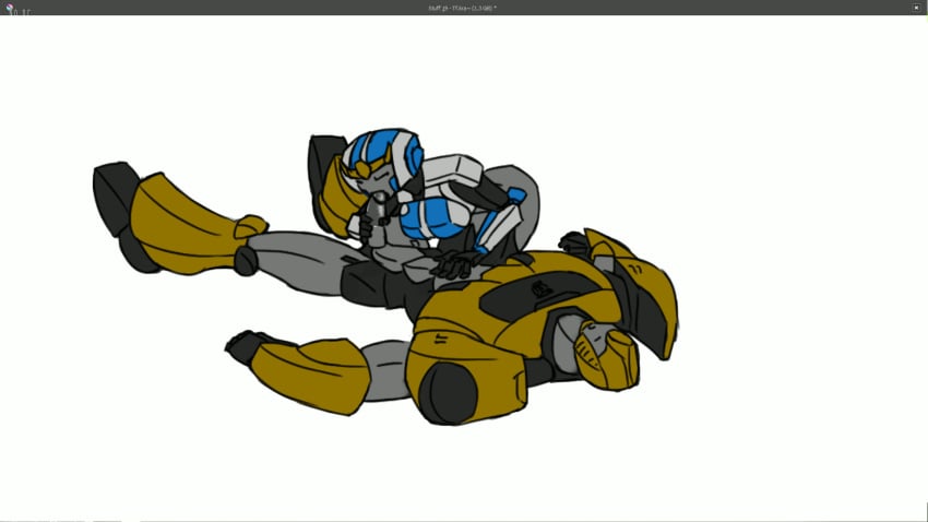 alien alien_girl alien_humanoid ambiguous_consent animated archpotato blowjob bumblebee_(transformers) penis penis_in_mouth robot robot_girl robot_male strongarm_(transformers) transformers transformers_robots_in_disguise_(2015) unconscious