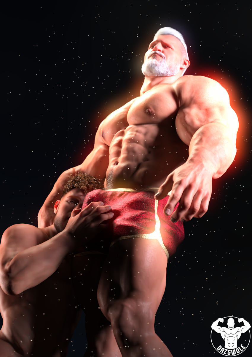 abs biceps big_bulge big_penis bulge christmas_outfit dazswole gay huge_cock male male_focus male_only muscle muscles muscular muscular_arms muscular_back muscular_legs muscular_male muscular_thighs nipples pecs santa_claus veins veiny_penis