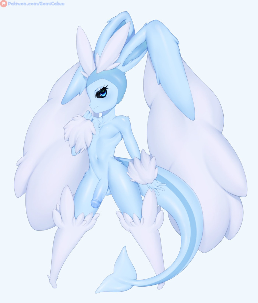 bunny femboy furry gomi-cake lopunny pokémon_(species) pokefusion pokemon pokemon_(species) pokemon_fusion uncut uncut_penis vaporeon vaporunny