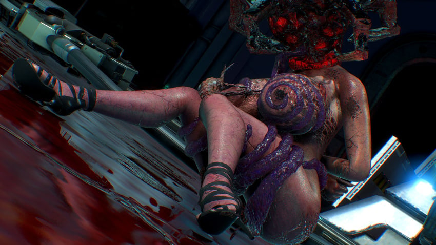 3d big_breasts blood breasts capcom corruption female female_only genitals giving_birth head_parasite high_heels host huge_breasts human mod monster monster_girl ne-α_type nightmare_waifu nipples nude nude_female parasite pussy resident_evil resident_evil_3 resident_evil_3_remake screencap tentacle thick_thighs veins