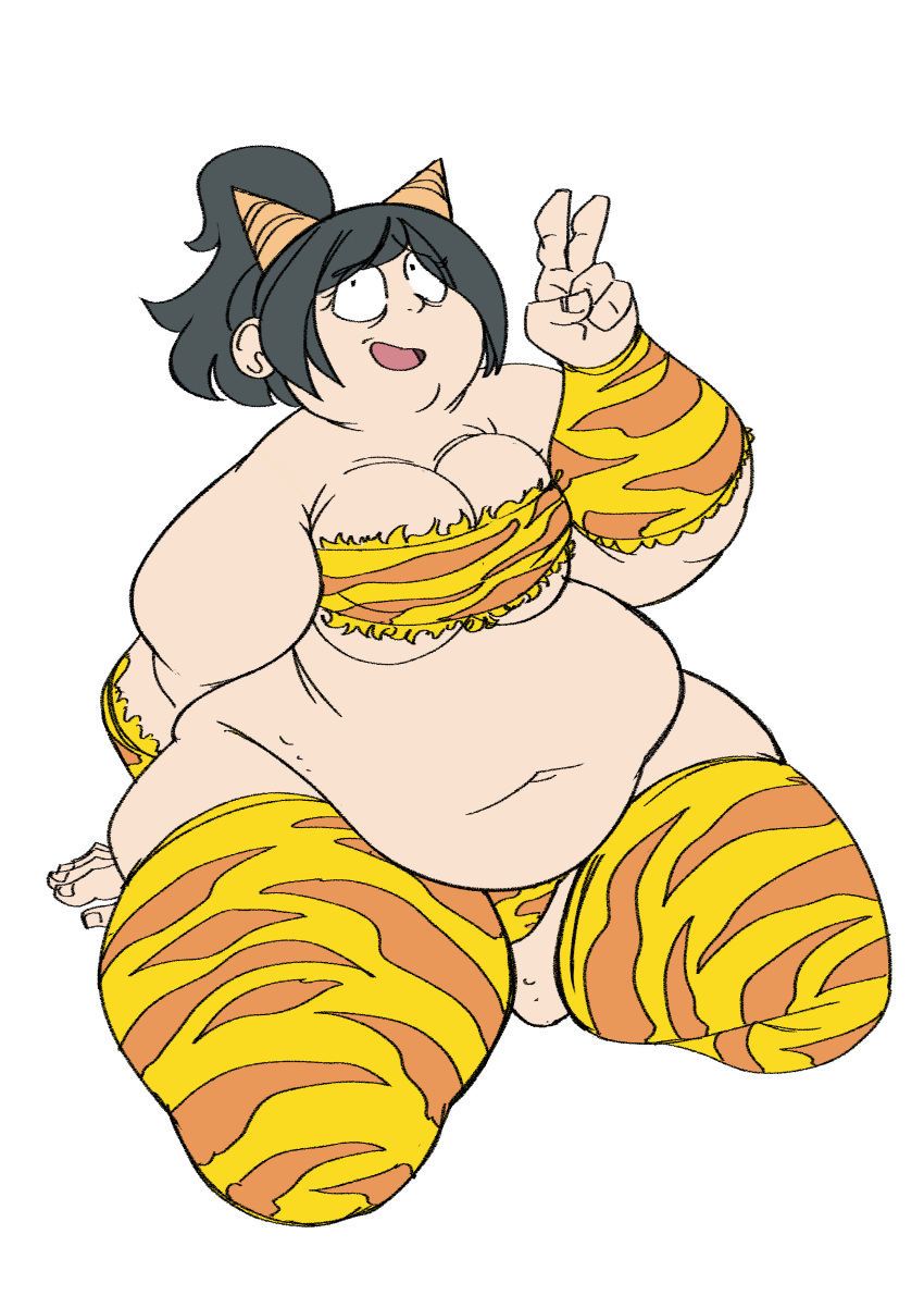 bbw belly big_belly big_breasts breasts chubby cleavage cosplay fat green_hair inko_midoriya inks-kinks lum_(cosplay) mature_female milf mother my_hero_academia nervous peace_sign thick_thighs thighs underboob wide_hips