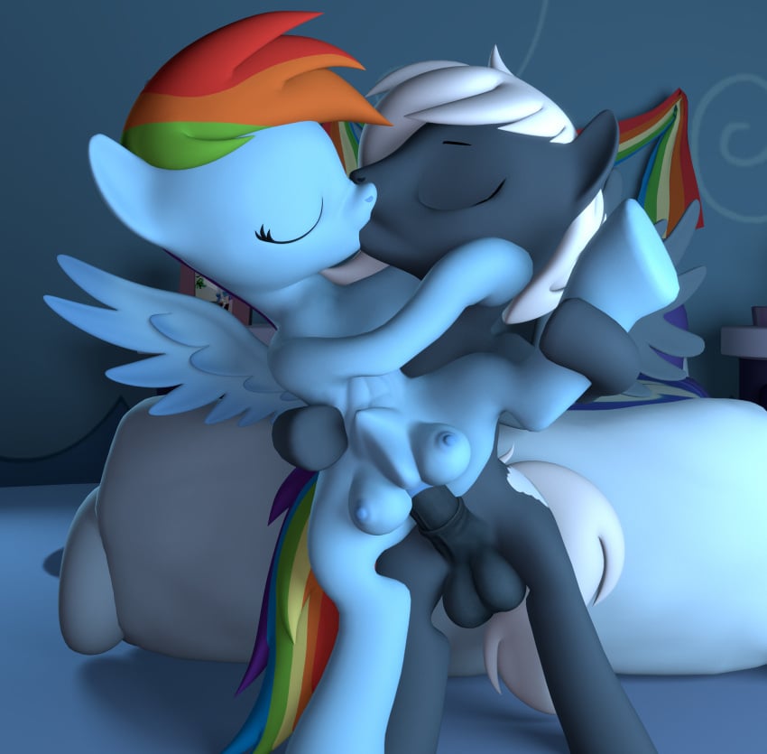 3d_(artwork) abs after_kiss animal_genitalia animal_penis anthro balls bed belly big_crotchboobs bodily_fluids breasts bulge canon_x_oc closed_eyes crotchboobs digital_media_(artwork) dripping duo embrace equid equine fan_character female feral flag french_kissing friendship_is_magic furniture genitals hair hand_on_leg hasbro hi_res holding_hooves hoof_on_face hoof_on_head hoof_on_hip hooves horse hug inside kissing looking_pleasured male male/female mammal medial_ring multicolored_hair multicolored_tail my_little_pony navel night nose_wrinkle olkategrin on_one_leg painting_(object) pegasus penetration penis pony pussy rainbow_dash_(mlp) rainbow_flag rainbow_hair rainbow_symbol rainbow_tail romantic romantic_couple sex source_filmmaker spread_legs spread_wings spreading standing standing_sex stomach_bulge tail tail_aside tempest_streamrider_(oc) vaginal_penetration vein veiny_penis wall_(structure) white_hair white_tail wide_hips widescreen wings