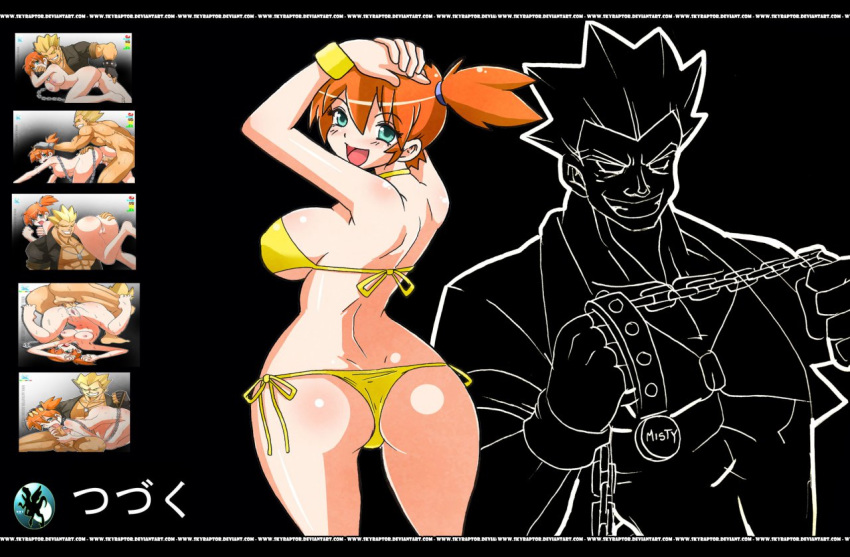 big_breasts blue_eyes breasts female human human_only kasumi_(pokemon) lt_surge male nintendo orange_hair pokemon rape restrained sinister_serpent sinisterzerpent skyraptor