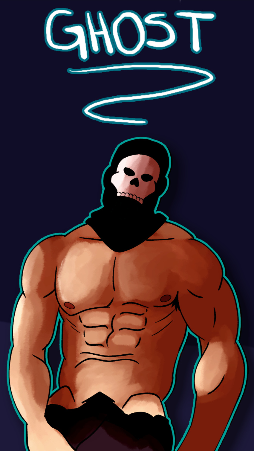 1boy abs bara call_of_duty call_of_duty_modern_warfare_2_(2022) gay ghost male male_only mask masked_male muscle muscles muscular muscular_male nipples xvdjavx