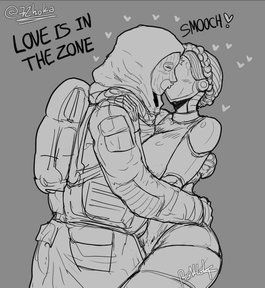 1boy 1boy1girl 1girls 72hoka atomic_heart big_breasts crossover female large_ass male robot robot_girl s.t.a.l.k.e.r. the_twins_(atomic_heart) thick_thighs wide_hips