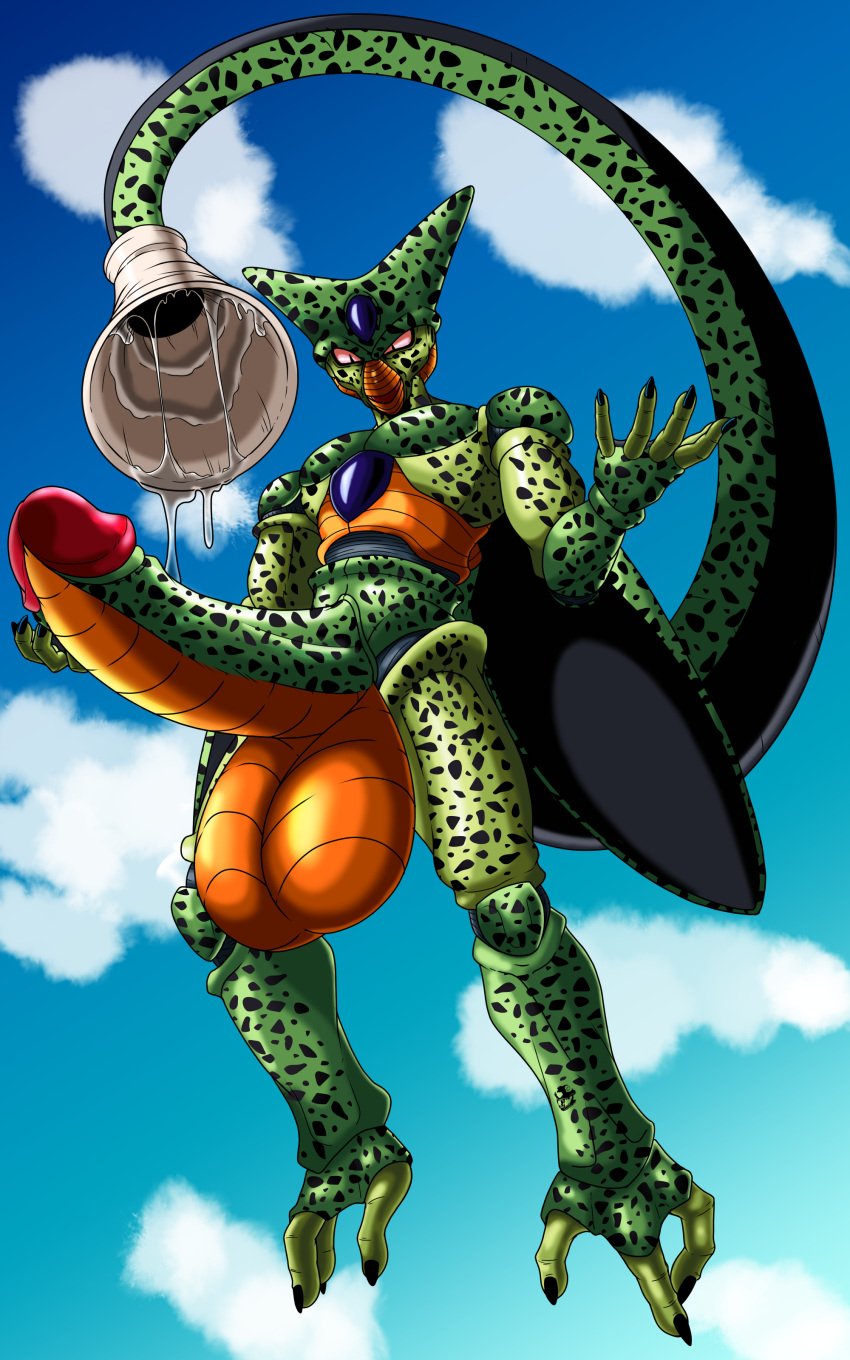 1boy absurd_res alien anthro arthropod athletic balls ballsack big_balls big_penis black_spots cell_(dragon_ball) colored dragon_ball erection exoskeleton foreskin foreskin_folds genitals green_skin hand_feet hi_res huge_balls huge_cock humanoid_genitalia humanoid_penis hyper hyper_balls hyper_genitalia hyper_penis imperfect_cell intact male male_only nude_male open_tail orifice penis retracted_foreskin scrotum simple_background smooth_penis solo spread_wings tail tail_fetish tail_orifice tail_play tail_vore tanithjackal testicles uncut vore wet wings