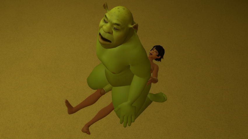 1boy 1futa 3d artist_request futa_on_male futanari looking_pleasured male male_penetrated penis reverse_cowgirl_position shrek shrek_(series)