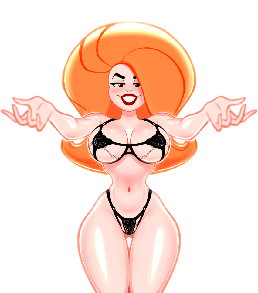 big_ass big_breasts cartoon_network heather_asplund hips johnny_bravo_(series) lingerie red_hair thick thick_breasts thick_hips thick_thighs