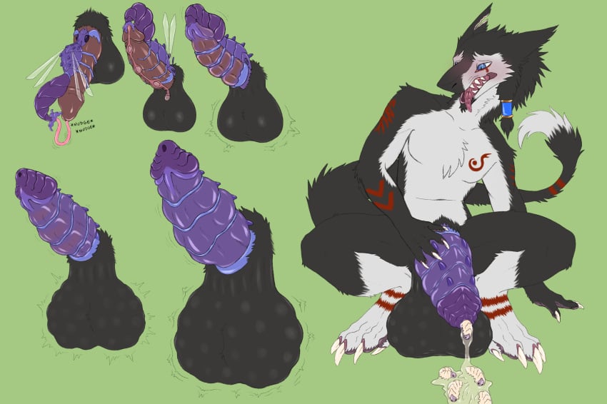 2022 absurd_res ambiguous_gender arthropod balls_expansion black_body black_fur blush bodily_fluids devilenby duo egg egg_implantation english_text expansion fluffy fluffy_tail fur fur_tattoo fusing gahiji_jager_(mr.edoesart) genital_expansion genital_fluids genital_growth genitals growth hi_res infestation insects larva male male/ambiguous merging onomatopoeia oviposition ovipositor parasite penetration penis penis_expansion penis_growth penis_transformation precum sergal sound_effects tail text tongue tongue_out transformation transformation_sequence unusual_anatomy unusual_genitalia unusual_penis urethral urethral_egg_implantation urethral_penetration white_body white_fur wings worm