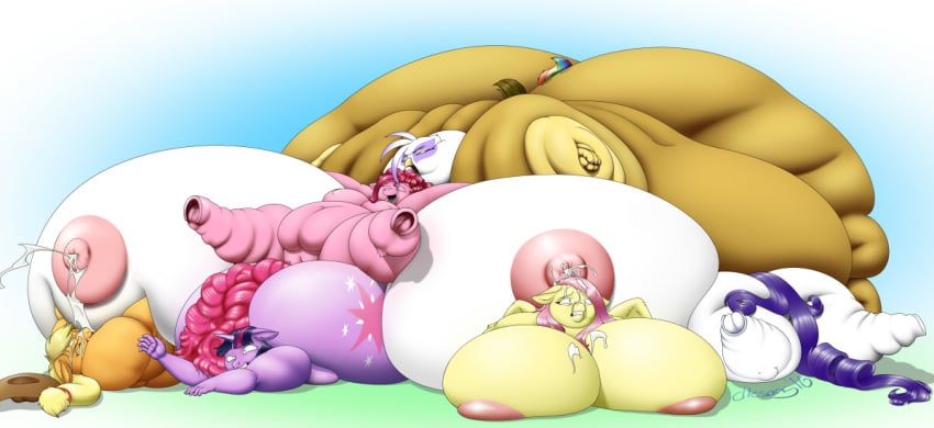 anal_vore applejack_(mlp) bbw fat female fluttershy_(mlp) gilda_(mlp) griffon imminent_vore lactation lesang my_little_pony my_little_pony_friendship_is_magic pinkie_pie_(mlp) pinned rainbow_dash_(mlp) rarity_(mlp) ssbbw twilight_sparkle_(mlp) vore weight_gain what