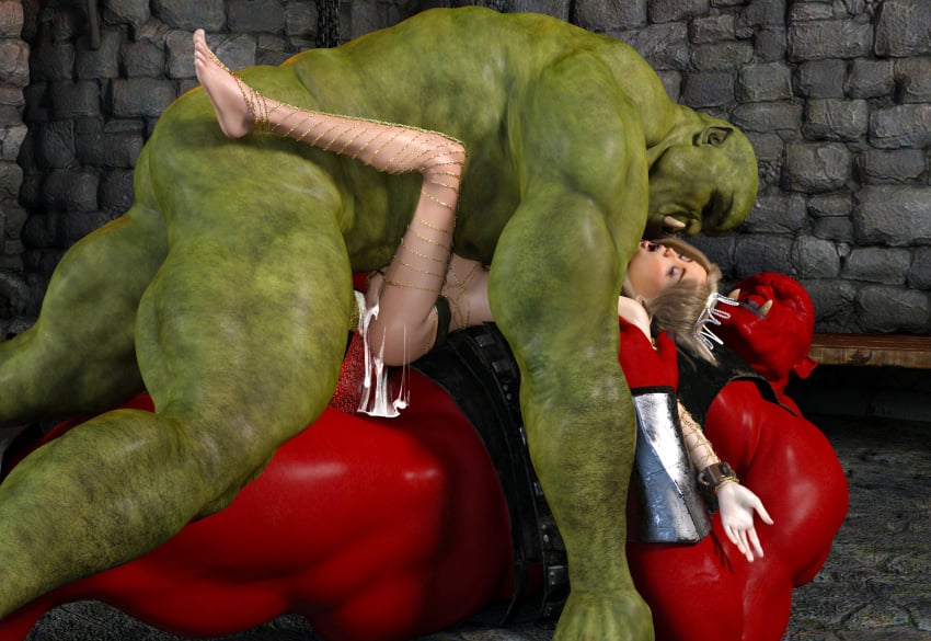 1girls 2boys 3d anal begging begging_for_mercy big_dom_small_sub blonde_hair body_chains bondage bound bound_wrists bulge captured chains dialogue double_penetration elf elf_female english_dialogue english_text enslaved_royal female larger_male lying_on_back lying_on_person male on_back orc original_character pierced_nipples piercing princess pussy rape sandwiched scared sex_slave size_difference slave slave_collar slavegirl small_breasts smaller_female stomach_bulge that3dartist vaginal_penetration vanora