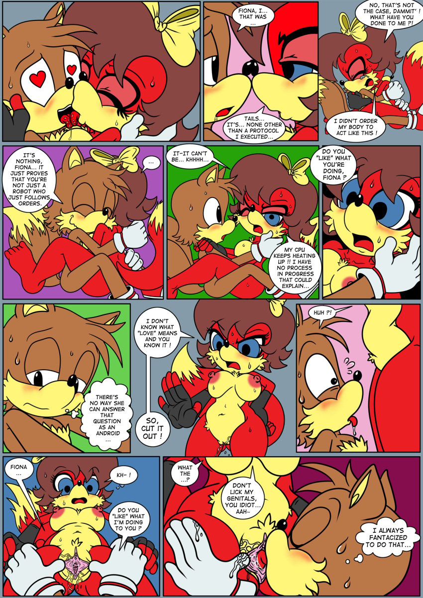 absurd_res archie_comics auto-fiona automaton canid canine canis comic dialogue domestic_dog english_text fellatio female fiona_fox fox genitals hi_res machine male mammal oral penile raianonzika robot sega sex sonic_(series) sonic_the_hedgehog_(archie) sonic_the_hedgehog_(comics) sonic_the_hedgehog_(series) tails text