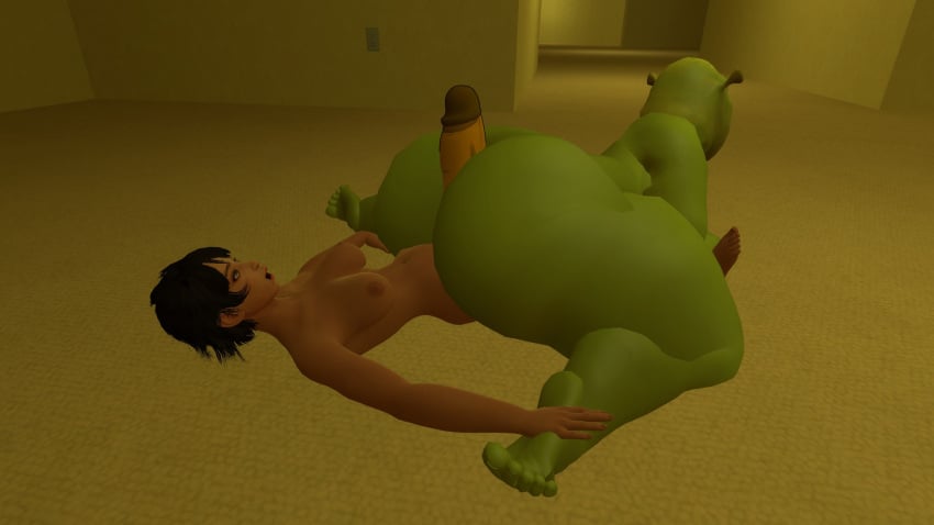 1boy 1futa 3d artist_request backrooms big_ass big_penis bubble_butt buttjob futa_on_male futanari garry's_mod gigantic_ass male reverse_cowgirl_position shrek shrek_(series) source_request the_backrooms