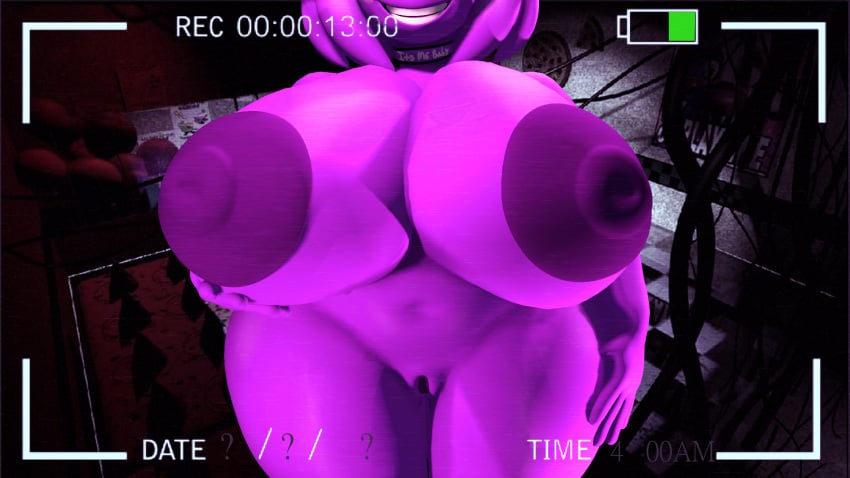 3d 3d_(artwork) ass big_ass big_breasts black_eyes breast_focus breasts breasts_bounce choker choker_writing cleavage creepy_smile curvaceous curvy curvy_female curvy_figure dark_areola dark_nipples dra111_(artist) enormous_breasts five_nights_at_freddy's hacked hacking hat huge_ass huge_breasts imminent_sex large_ass large_breasts no_sound nude police_hat puffy_areolae puffy_nipples puffy_pussy purple_breasts purple_girl purple_guy_(fnaf) purple_hair purple_skin shaking_breasts slightly_chubby slightly_chubby_female smile smiling smiling_at_viewer solo teasing teeth text voluptuous voluptuous_female wendy_afton william_afton