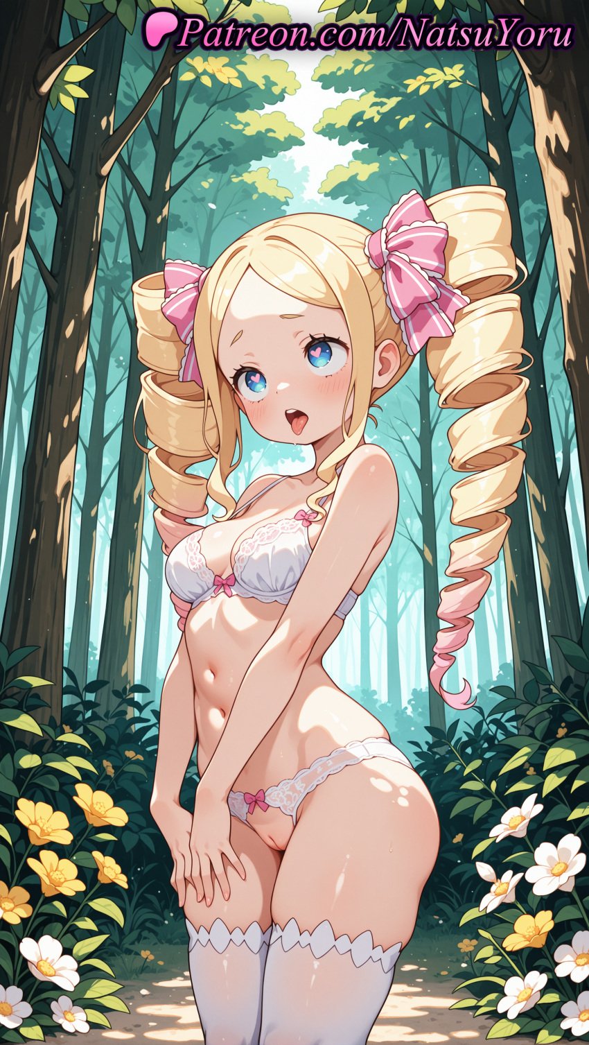 1girls 2025 ahe_gao ai ai_assisted ai_generated anime anime_style beatrice_(re:zero) blonde_hair blue_eyes blush bow bow_bra bow_panties bra breasts bush bust busty cleavage cleft_of_venus crotchless crotchless_panties day drill_hair female_focus female_only flower forest gradient_hair hair_ribbon hairbow heart heart-shaped_pupils hentai hi_res high_quality high_resolution highres lingerie long_hair looking_at_viewer medium_breasts multicolored_hair natsuyoru nature navel non-asian open_mouth outdoors panties pantsu patreon pink_bow pink_hair pink_ribbon pussy re:zero_kara_hajimeru_isekai_seikatsu ribbon saliva sidelocks small_breasts solo solo_female stable_diffusion standing stomach symbol-shaped_pupils teeth thighhighs thighs tongue tongue_out tree twin_drills twintails uncensored underwear underwear_only upper_teeth_only vagina voluptuous voluptuous_female white_bra white_legwear white_panties white_thighhighs