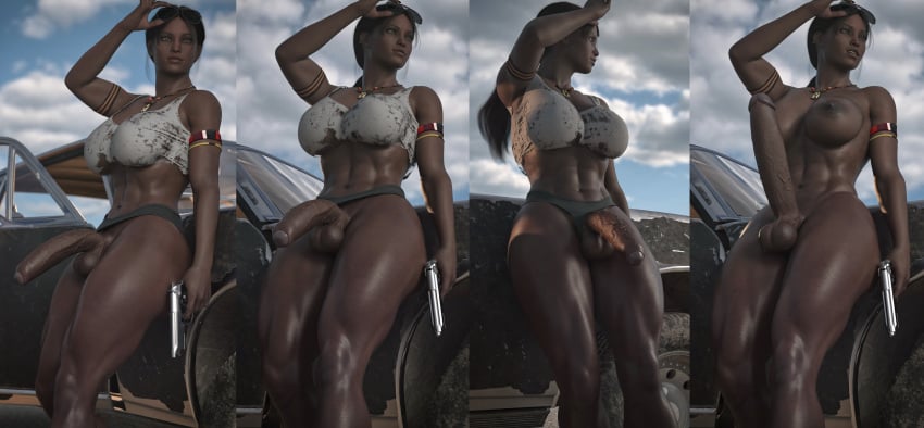 1futa 3d cga3d dark-skinned_futanari ebony erotichris futa_only futanari girthy_penis huge_cock pistol resident_evil sheva_alomar solo solo_futanari veiny_penis