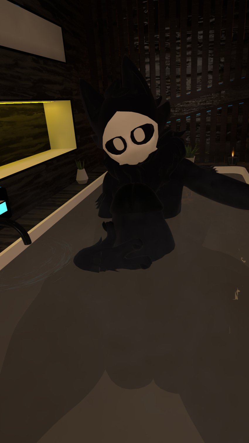 bath big_penis in_tub looking_at_viewer ready_to_fuck thick_cock thick_thighs vrchat vrchat_avatar