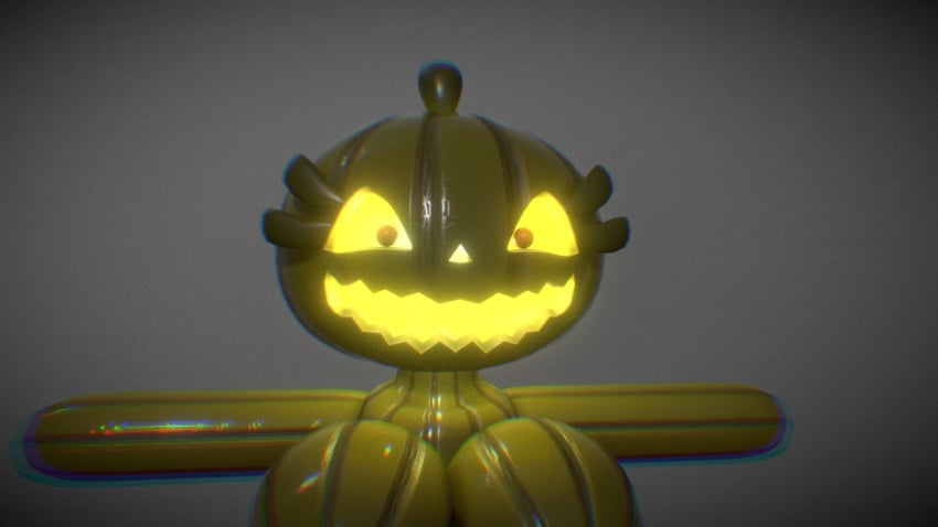 1girls 3d cute five_nights_at_freddy's five_nights_at_freddy's_4 glowing halloween jack_o_pumpkin_(fnaf) nude pumpkin pumpkin_boobs pumpkin_girl pumpkin_head solo t_pose