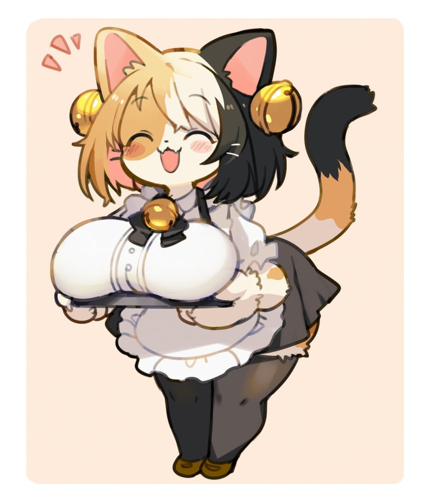 big_breasts breasts cat female kishibe maid tagme