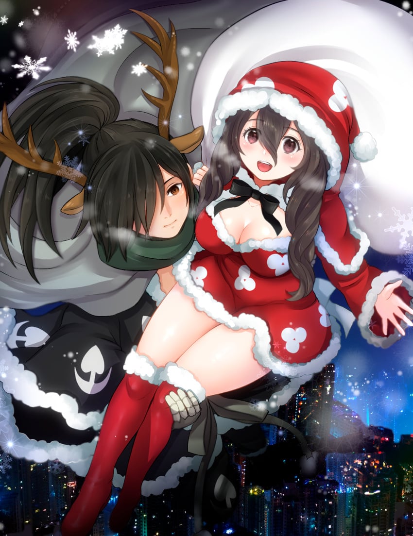 big_breasts christmas dororo_(tezuka) hyakkimaru_(dororo) mio_(dororo)