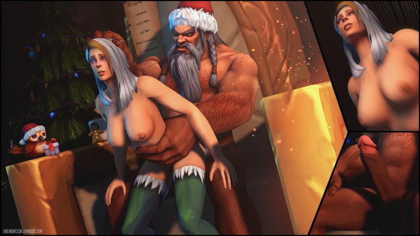 1boy 1girls 3d alliance_(warcraft) blizzard_entertainment blonde_hair blue_eyes blush christmas holding_head huge_cock human human_(world_of_warcraft) human_mage interspecies jaina_proudmoore large_breasts light-skinned_female light_skin mage_(warcraft) pepe_(warcraft) sex size_difference source_request stockings vaginal_penetration vaginal_sex valnoressa vrykul warcraft white_hair winter_veil world_of_warcraft year_request