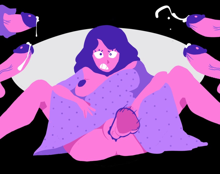 1girls 5boys artist_request ass black_hair bukkake cum disembodied_penis masturbation minimalist_background nipples no_outlines one_breast_out penis_vein pink_skin precum pussy ripped_clothing sex spread_legs suprised teeth vaginal_penetration youtube youtube_guidelines